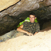 Olexandr Kusnezh near cave